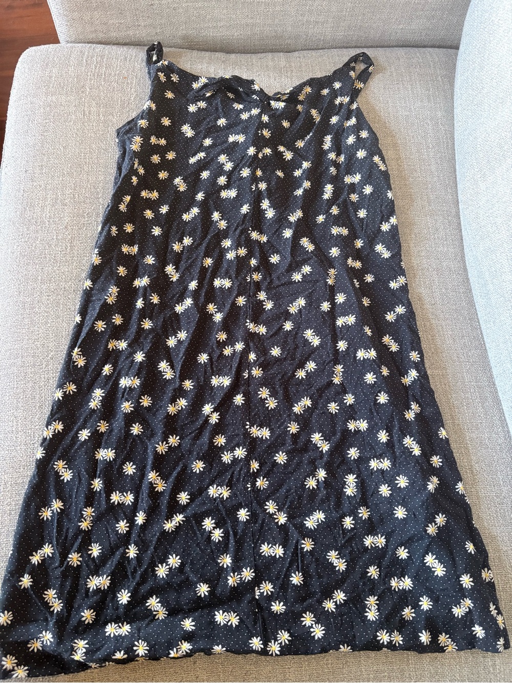 Black Daisy Print Sundress